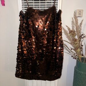 Sequin Disc Mini Dress